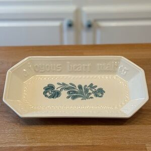 Vintage Pfaltzgraff Yorktowne Bread Serving Tray - “A Joyous Heart”